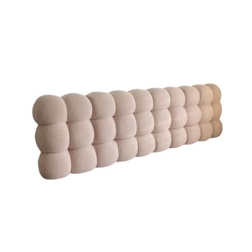 침대헤드 구름 쿠션 등받이, 120cm 60cm 13cm, 밀크티