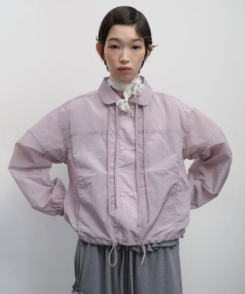 타입서비스(TYPESERVICE)  Shirred Light Windbreaker [Purple] - 사이즈 & 후기 | 무신사