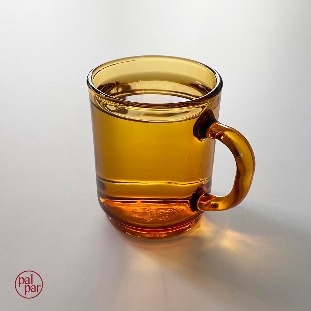 [palpar]듀라렉스 앰버 머그 글라스 내열강화 커피 미니 빈티지잔 스택커블 데일리컵
