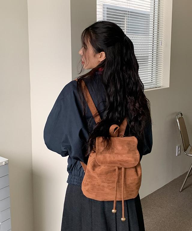 델리미 스웨이드 숄더 미니 백팩 - 3 color