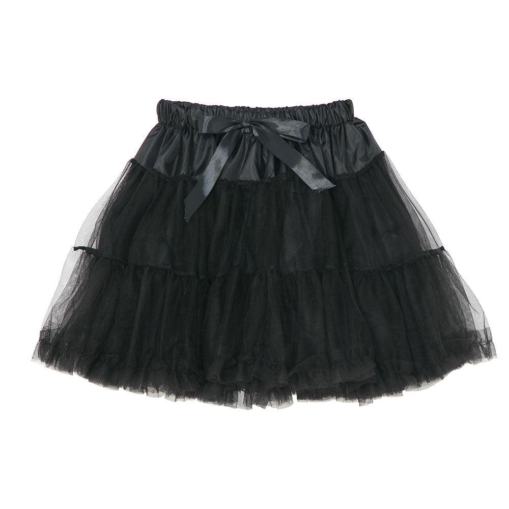 ボリュームチュールパニエスカート - ブラック / F