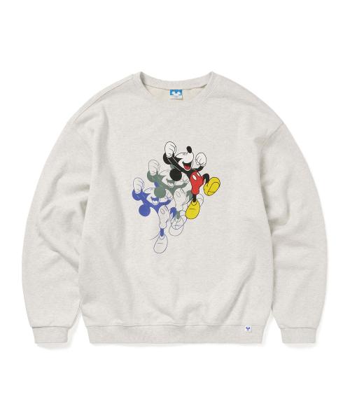 TNT_Mickey_Bounce Crewneck Light Heather Grey