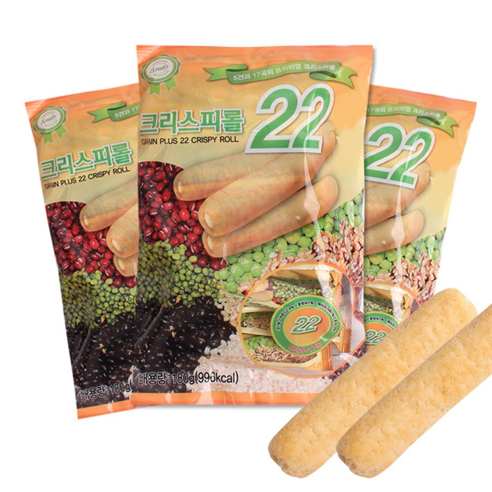 크리스피롤 x3개/곡물 어르신 과자