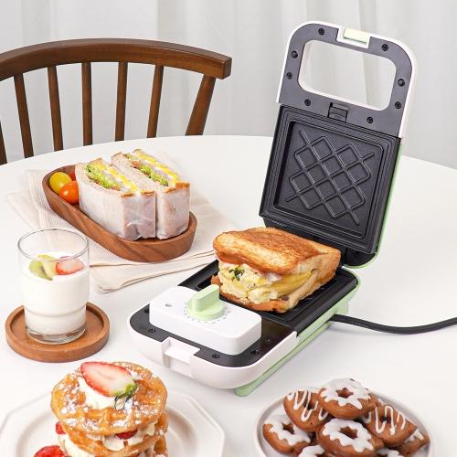 보본 스핀오프 다이얼 샌드위치 와플 크로플 도넛 메이커 그린 VB-SM203G