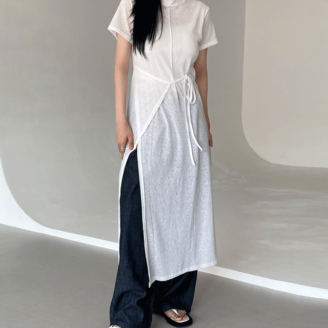 [3COLOR] 레이어드 랩 원피스