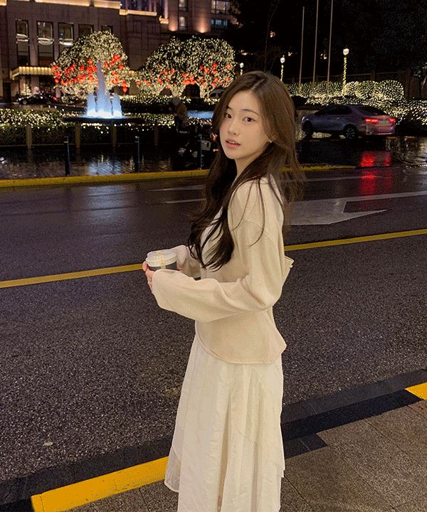 퍼빗 [2way] 엘로즈 보트넥 뒷리본 니트 - 3color