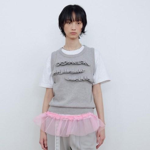 마조네 FRILL KNIT VEST