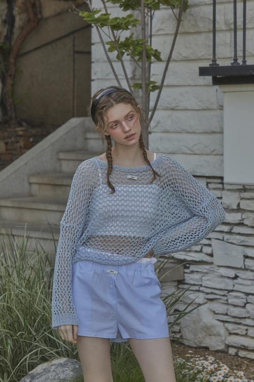 STRIPE BRIEF SHORTS_BLUE