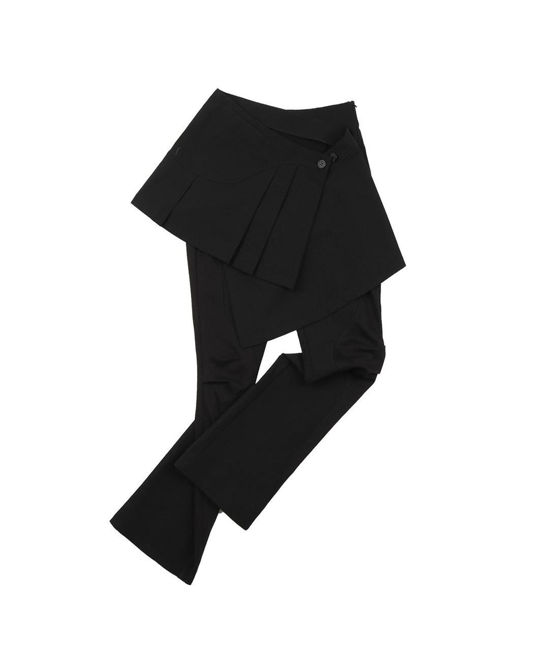[2/3 예약배송] 2-way Pleats Skirt Pants / Black