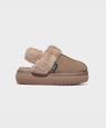 [NEW 10%] CLOUDY FLATFORM FUR SLINGBACK - COCOA