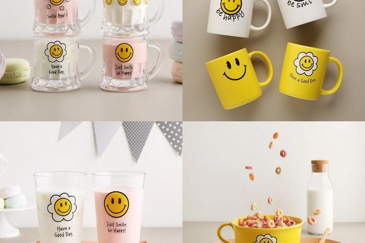 귀염뽀시래기 스마일 머그컵 소주잔 맥주잔 시리얼볼 모음