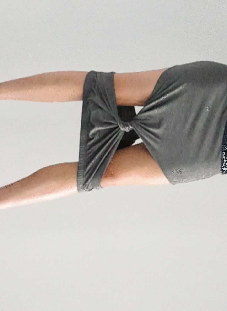 twist charcoal skirt