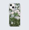 변색없는 아이폰 투명 젤리 하드 제작 커플 귀여운 폰케이스 심플 white tulip