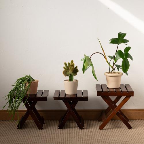 접이식 원목 미니스툴 화분선반 3종