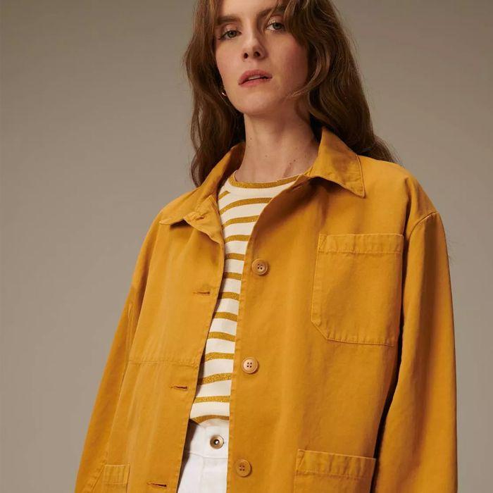 개버딘 여성 Gabardine Work Jacket_Camel