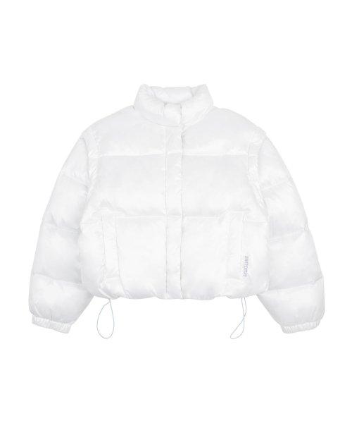 웰론 크롭 소매 탈부착 점퍼(화이트)_SXF4JP54WT