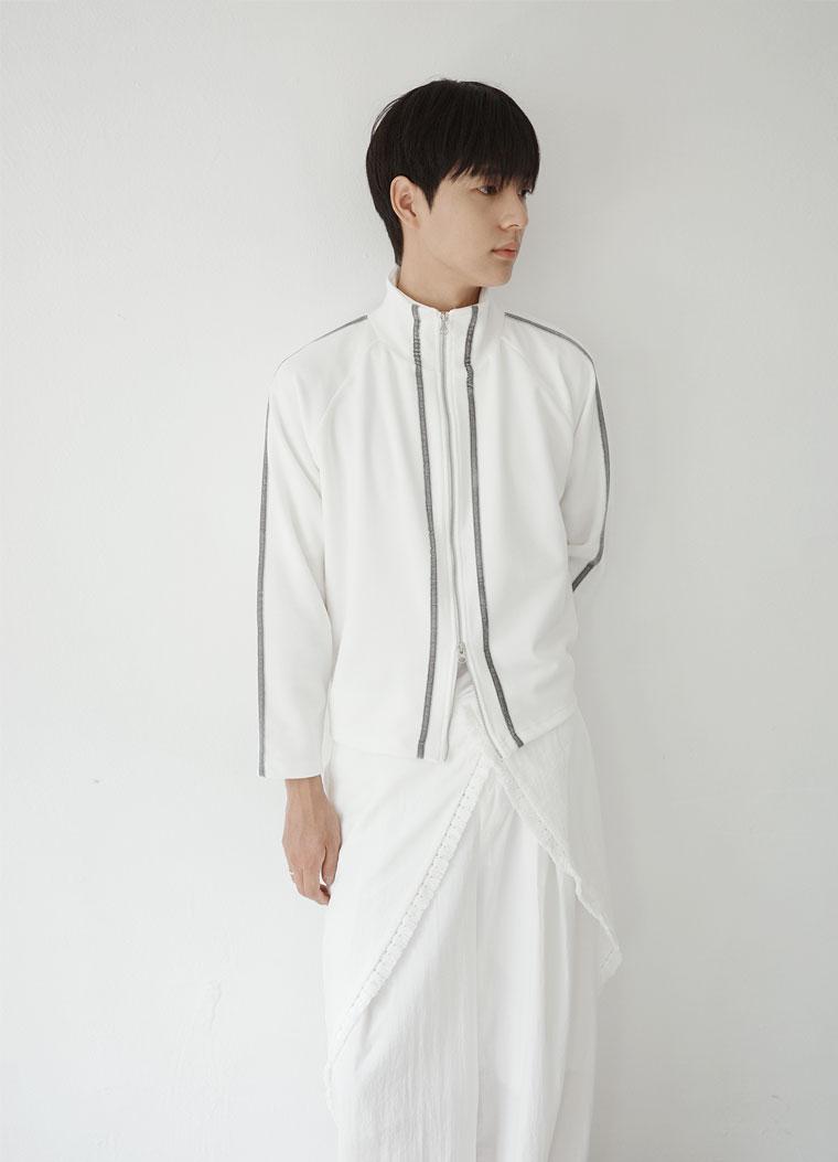 minimal track zip-up