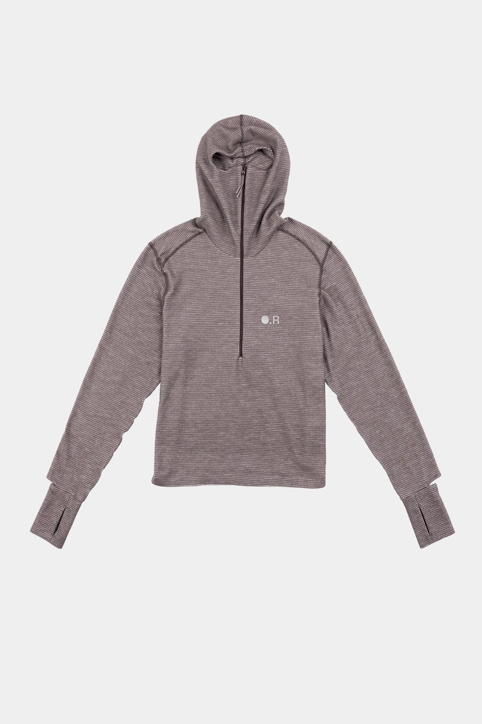 OPTIMISTIC RUNNERS Merino Balaclava Hoodie / Brown[New]