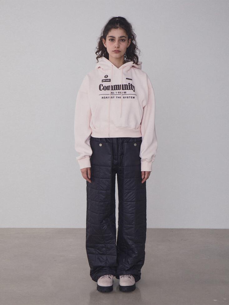 RR QUILTED PANTS - BLACK