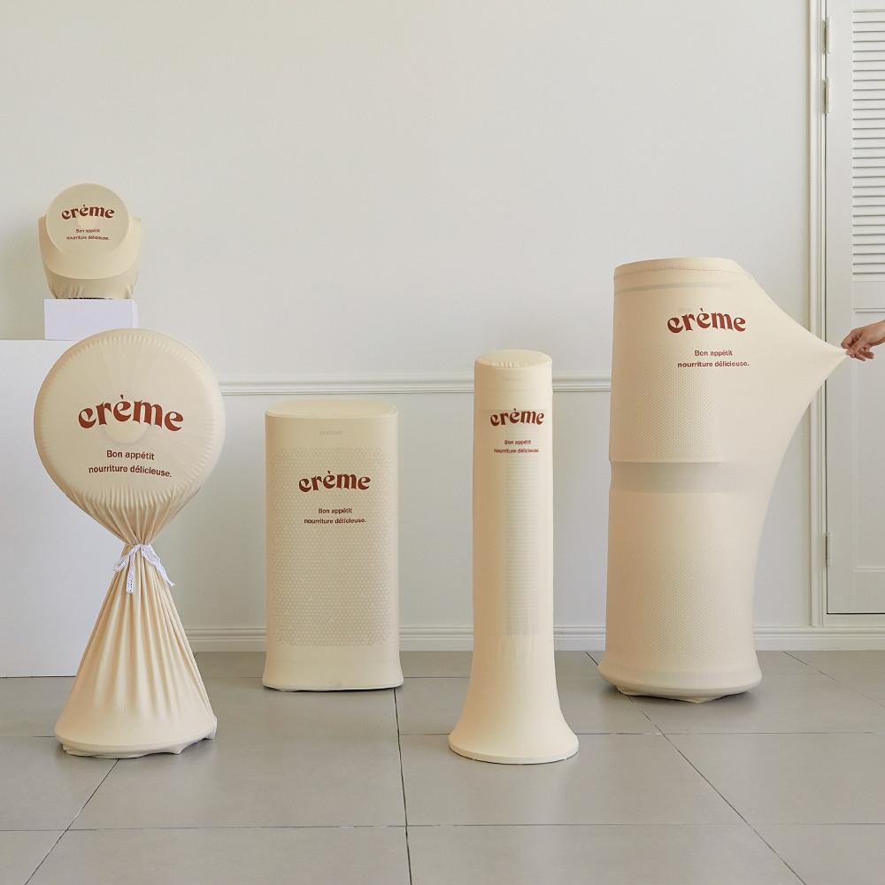 스판으로 전기종 사이즈OK 선풍기커버 버터크림 Free Size