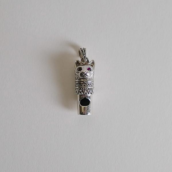 Ruby Eyed Cat Whistle Pendant