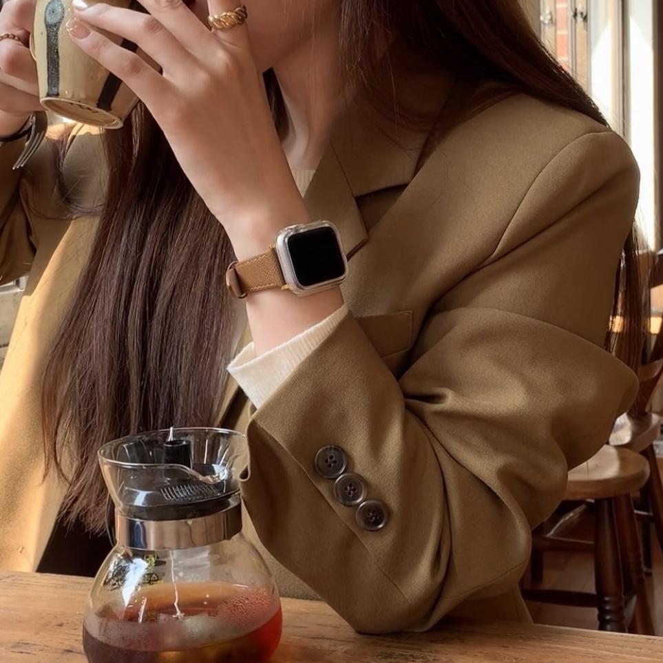 해피클램 [프리미엄/자체제작] 애플워치 소가죽 스트랩 시계줄 밴드