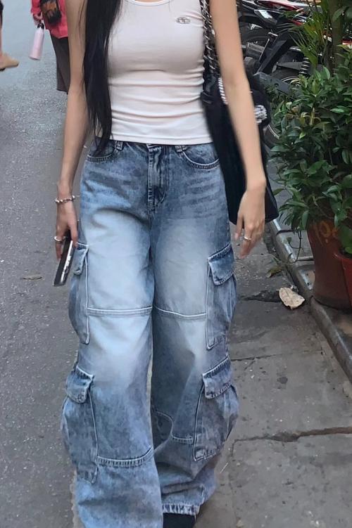 Cargo Denim Pants (blue)