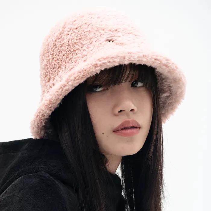 보레고 뱃지 버킷햇_핑크