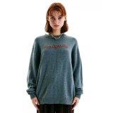 스컬프터 Logo Intarsia Wool Sweater Topaz