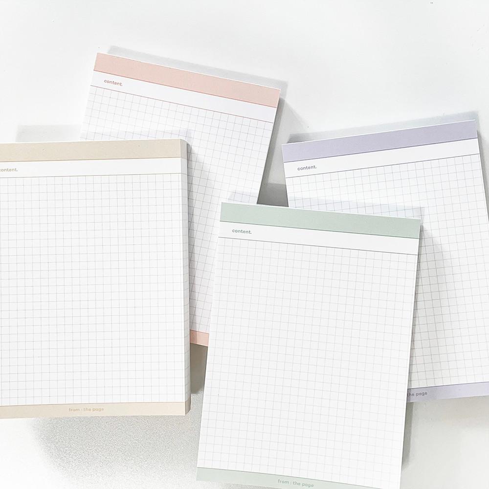 [메모패드] 심플 모눈 소 떡메 떡메모지 메모지