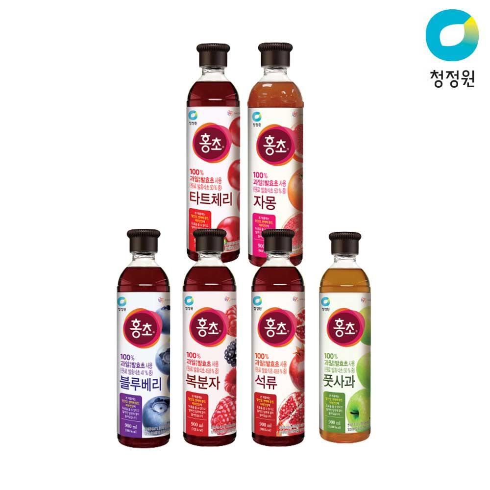 [청정원] 마시는 홍초 6종 900ml x 2개
