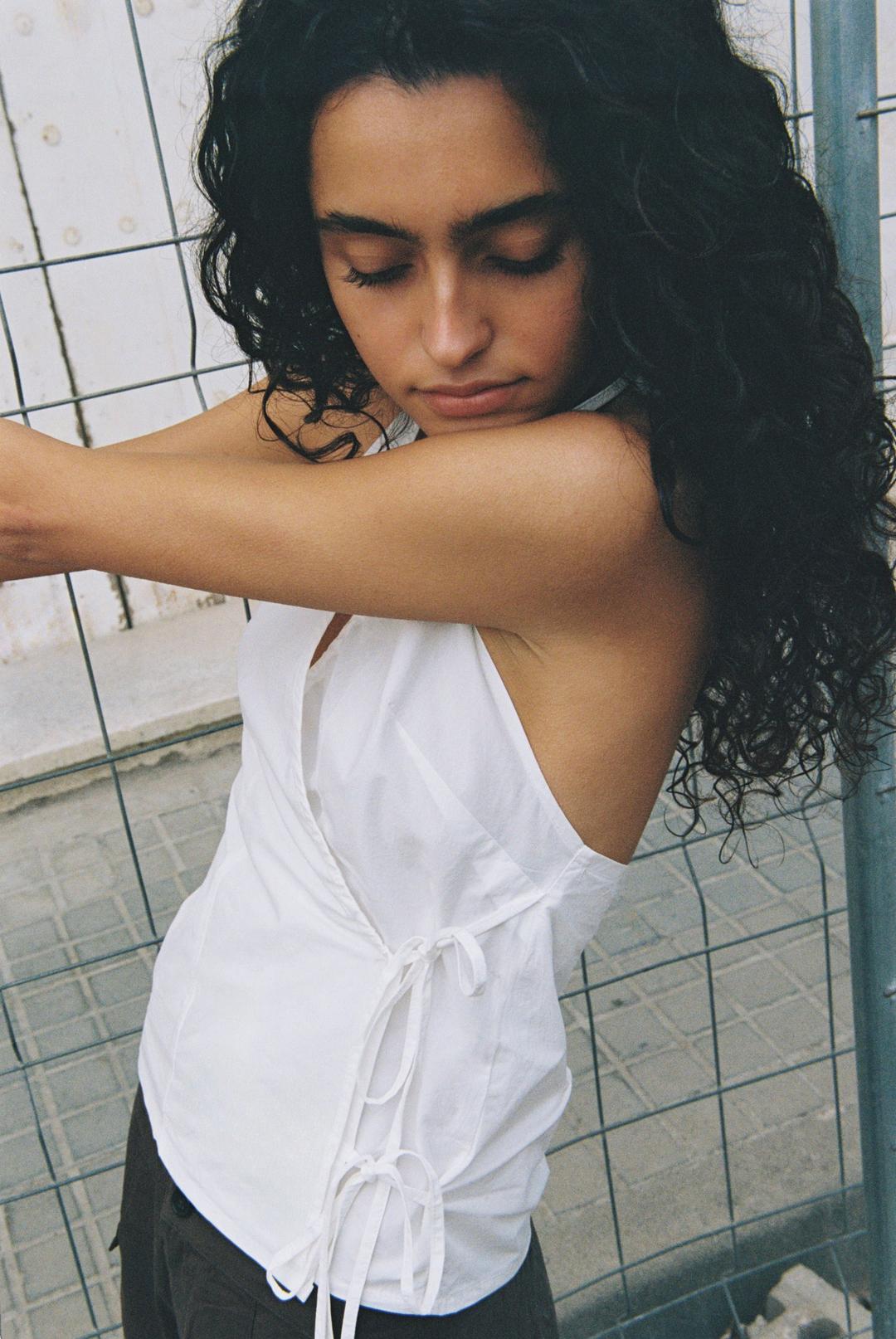 Drawcord Halter - White