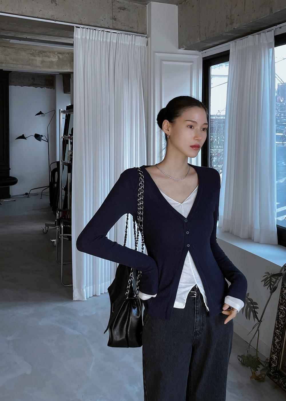 키베리 레이어드 가디건 (3color) 1588