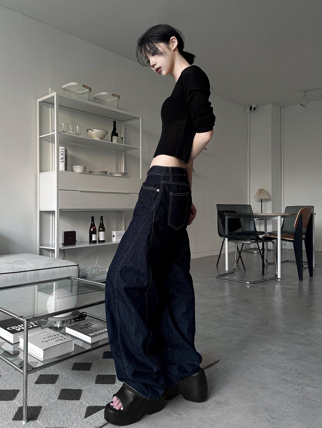 Deep Stitch Line Denim