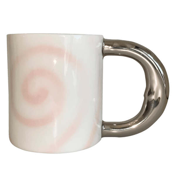Pink swirling moon cup