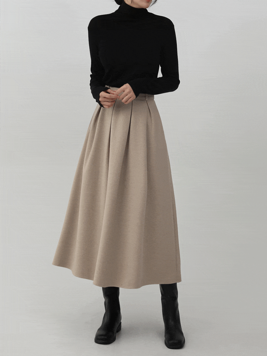 [150/160.ver] LONG SKIRT.005 -기모안감/2color/3size