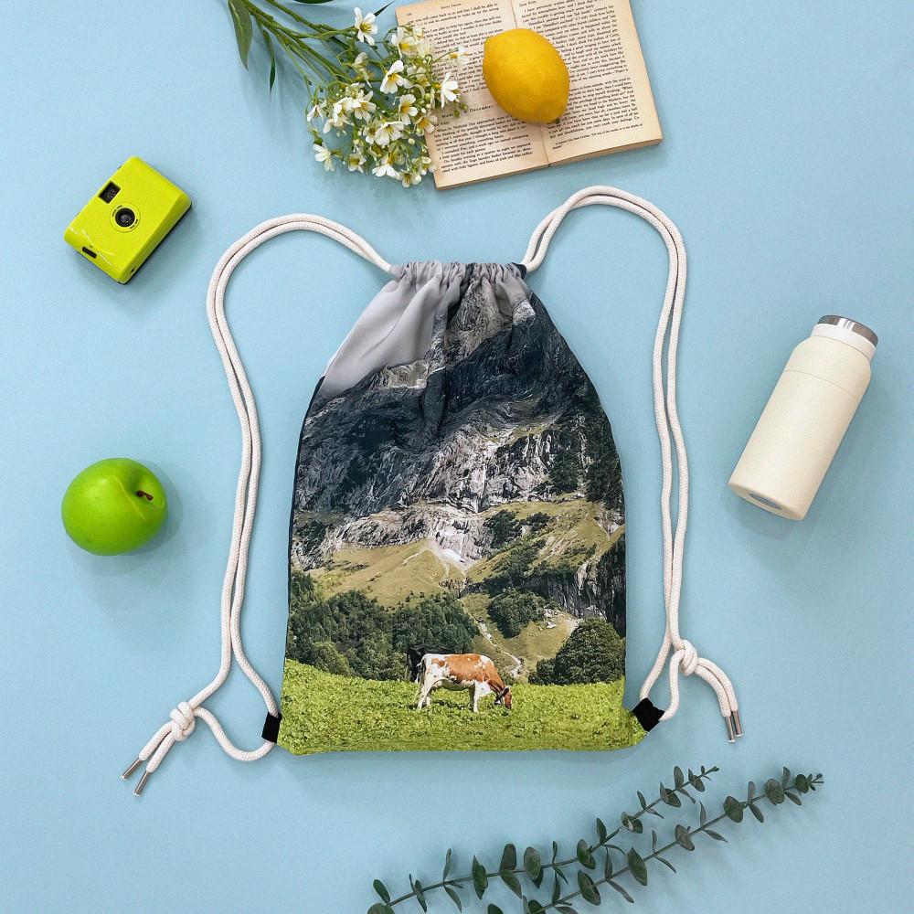 [리뉴얼] 꼼마레 양면 스위스 베른 백팩 짐색 리버서블 짐백 여행용 가방 에코백 파우치