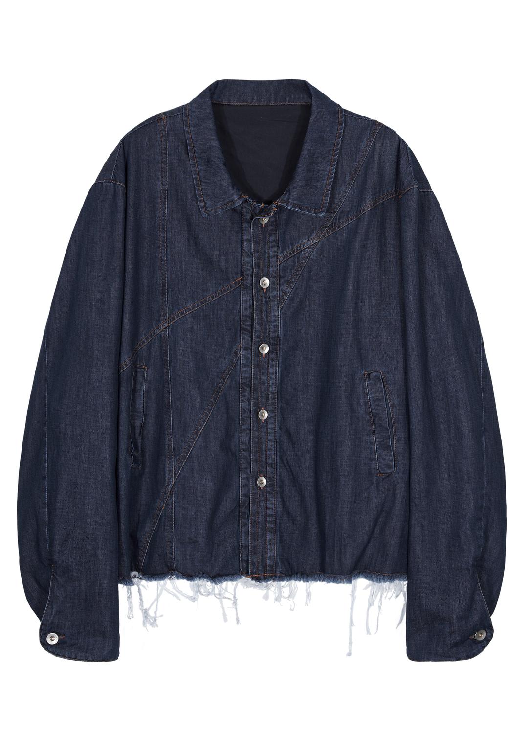 EMBROIDERY PANEL JACKET DENIM