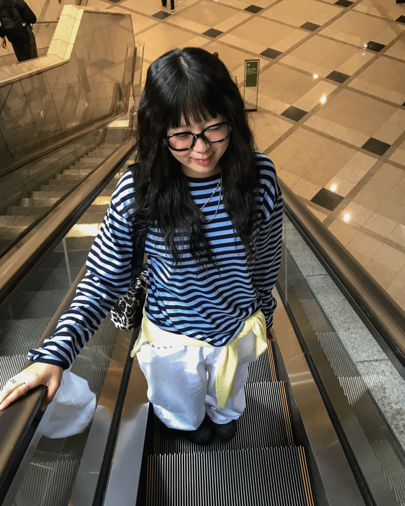 노어슨 [MD PICK!] PLAY STRIPE ROUND KNIT