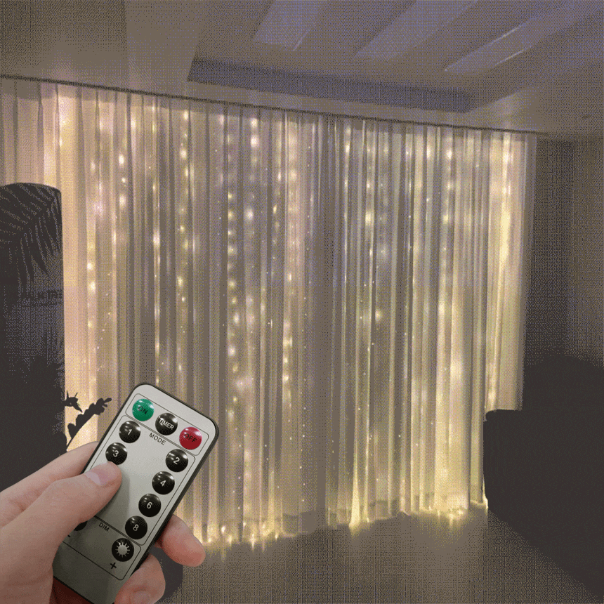 [오늘의딜]LED 와이어 커튼 조명 전구 창문 장식 파티 라이트 크리스마스 트리 전구 소품