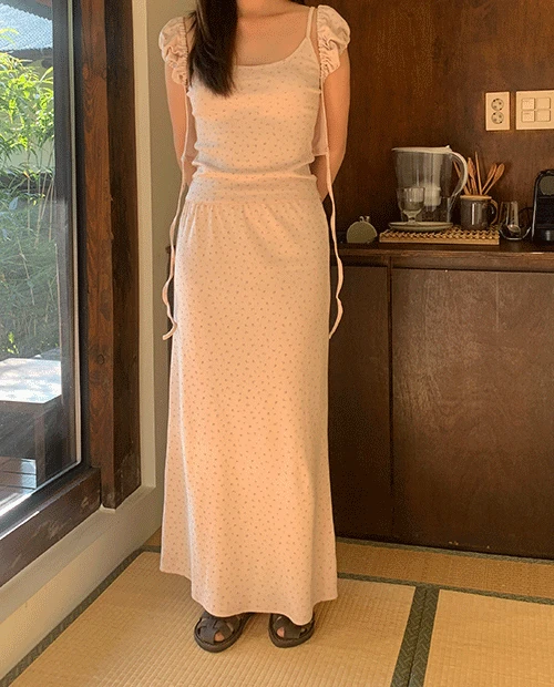 cozy floral skirt/ 2color