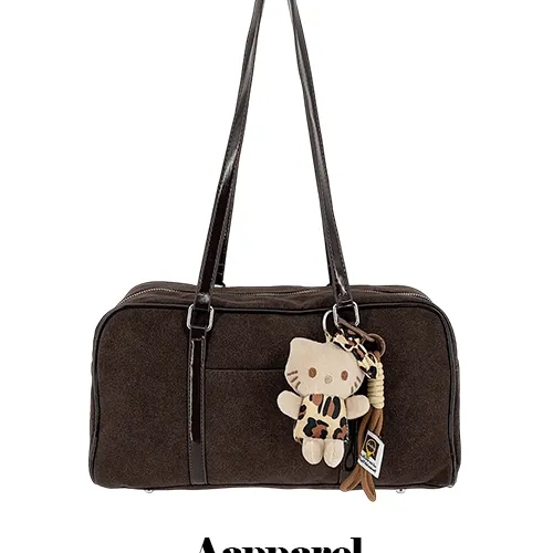 🔥주문폭주/1+1키링증정🔥 스웨이드 보스턴 스퀘어 숄더백 보부상 가방 GB118