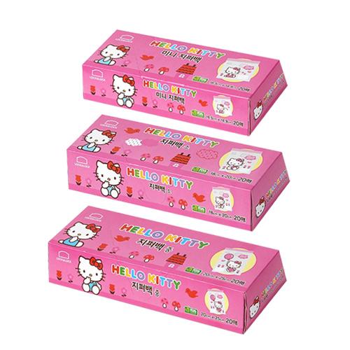 헬로키티 컬러 지퍼백