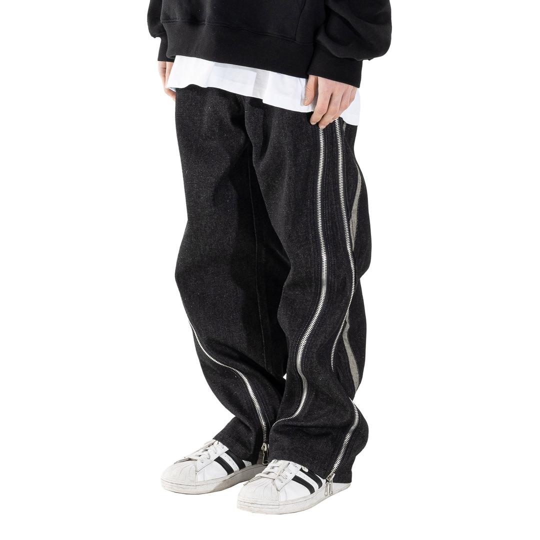 오블리크 MS 지퍼 데님 블랙