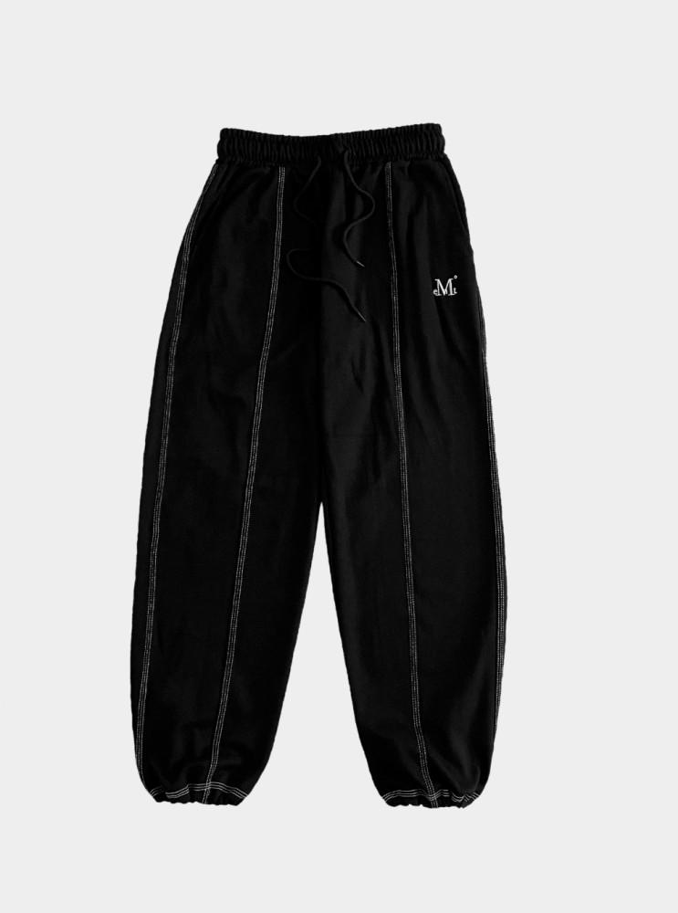 MUCENT TWO WAY STITCH JOGGER PANTS (Black) 무센트 팬츠 무센트 투웨이 스웻 조거 팬츠 블랙