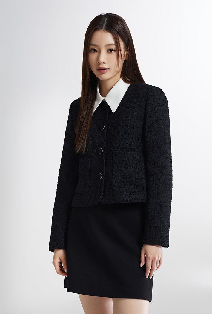 트위드 크롭 자켓_SPJKD4TW21