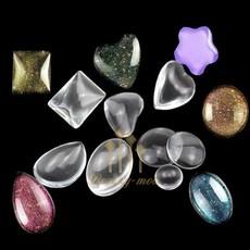 [안산뷰티모아] 크리스탈 글라스 챠트 7종 칼라챠트 네모 물방울 원형 타원 네일아트 칼라차트 셀프네일 (수량구매 대환영)