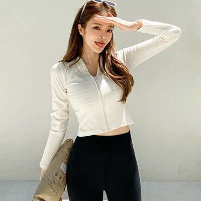 브이라인 크롭 집업 래쉬가드 래쉬상의 수영복상의 커버업 래쉬집업 워터집업 해변룩 실내수영복 워터파크 물놀이 데일리수영복 비치웨어