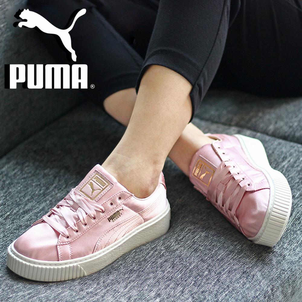 푸마 우먼스 바스켓 플랫폼 샤틴 핑크