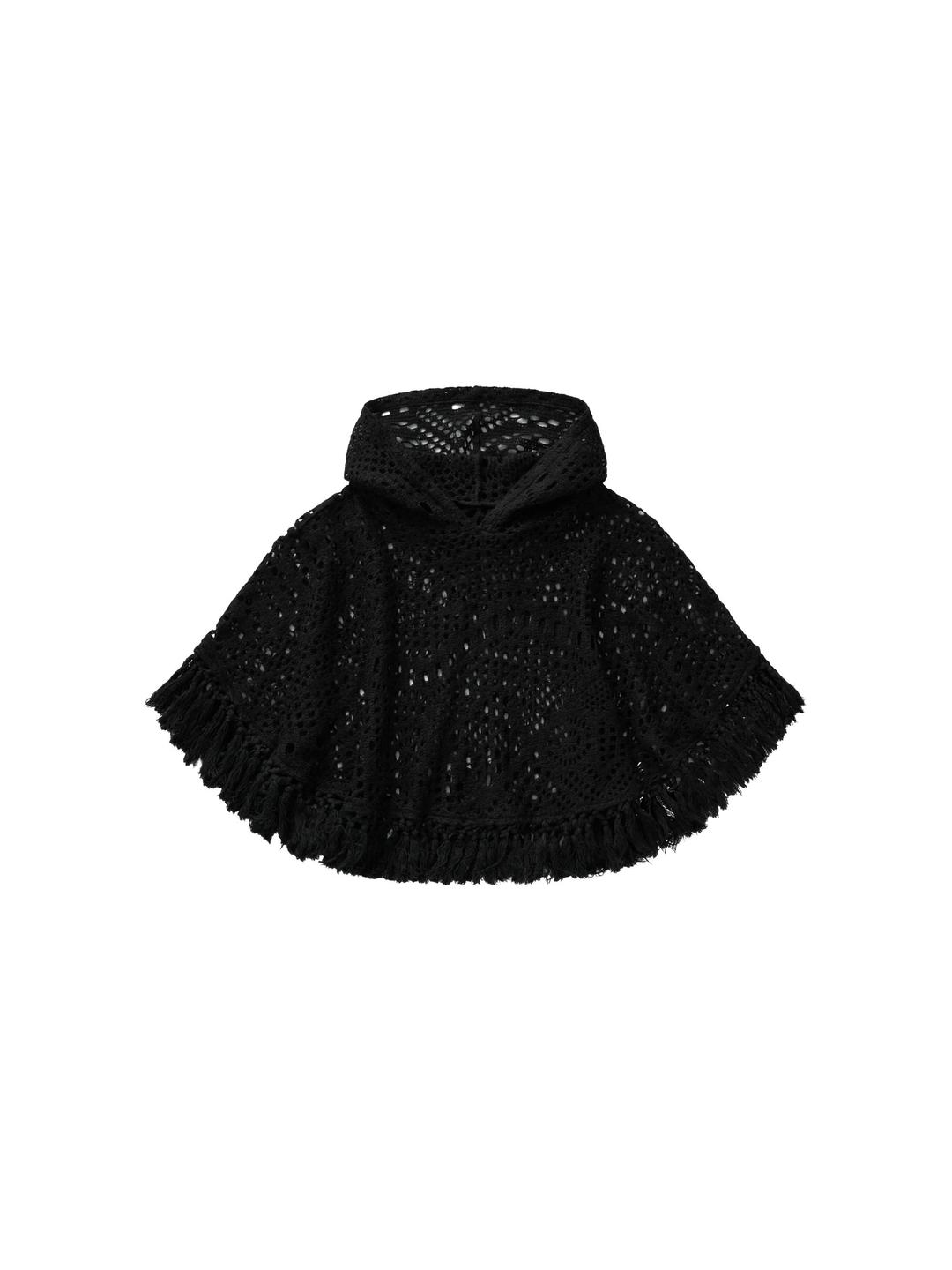 TESCA HOOD SHAWL BLACK